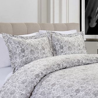 Elegant Comfort 3 pc Paisley Printed Duvet Cover Set With Shams