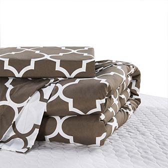 Elegant Comfort 3 pc Moroccan Trellis Reversible Comforter Set