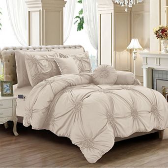 Elegant Comfort 10 pc Sunflower Comforter Set - Includes 6 pc Sheet Set With Sided Storage Pockets