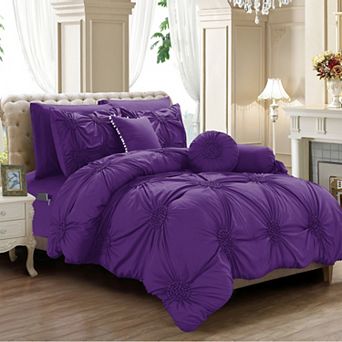 Elegant Comfort 10 pc Sunflower Comforter Set - Includes 6 pc Sheet Set With Sided Storage Pockets