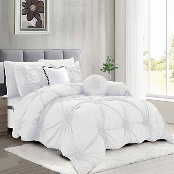 Elegant Comfort 10 pc Sunflower Comforter Set - Includes 6 pc Sheet Set With Sided Storage Pockets