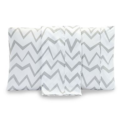 Elegant Comfort Luxury Soft Set Of 2 Chevron Pattern Pillowcases