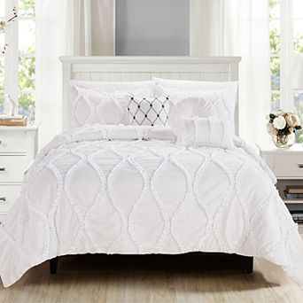 Elegant Comfort 10 pc Infinity Design Comforter Set Include 6 pc Sheet Set With Sided Storage Pocket