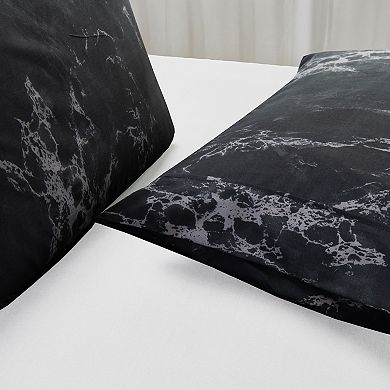 Elegant Comfort Luxury Soft Marble Printed Pattern Set Of 2 Pillowcases