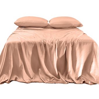Elegant Comfort 4 pc Luxury Silky Soft Satin Bed Sheet Set