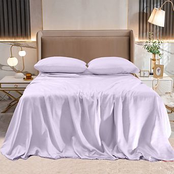 Elegant Comfort 4 pc Luxury Silky Soft Satin Bed Sheet Set