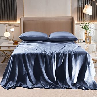 Elegant Comfort 4 pc Luxury Silky Soft Satin Bed Sheet Set