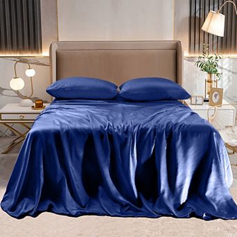 Elegant Comfort 4 pc Luxury Silky Soft Satin Bed Sheet Set