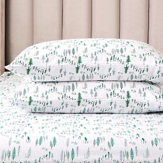 Elegant Comfort 4 pc Holiday Flannel Sheet Set - 100% Turkish Cotton