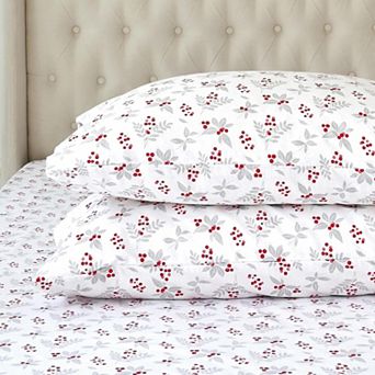 Elegant Comfort 4 pc Holiday Flannel Sheet Set - 100% Turkish Cotton