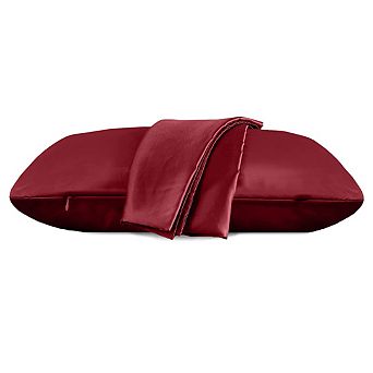 Elegant Comfort Luxury Soft Set Of 2 Silky Satin Pillowcases