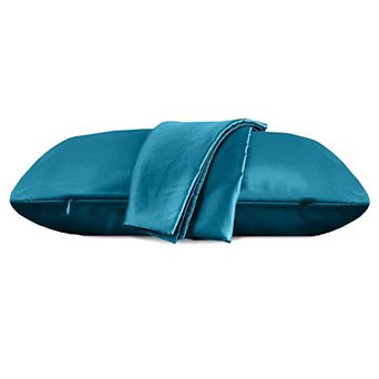 Elegant Comfort Luxury Soft Set Of 2 Silky Satin Pillowcases