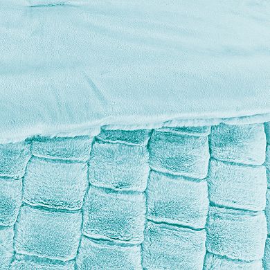Elegant Comfort Ultra Soft Fluffy 3-piece Faux Fur Comforter Set All Season Warm Down Alternative