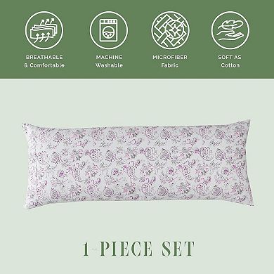 Elegant Comfort Luxury Soft Printed Paisley Pattern 1-piece Body Pillowcase