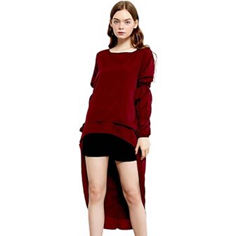 Women's Puffed Sleeve High Low Boho Top