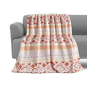 Elegant Comfort Decorative Flannel Fleece Throw Blanket 50x70