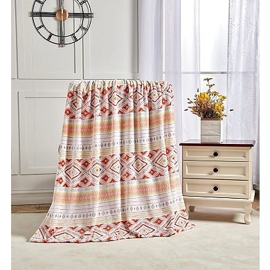 Elegant Comfort Decorative Flannel Fleece Throw Blanket 50x70