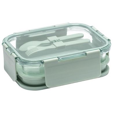 Lexi Home 58.5 oz. 2-Pack Premium Double-Layer Glass Bento Box Set