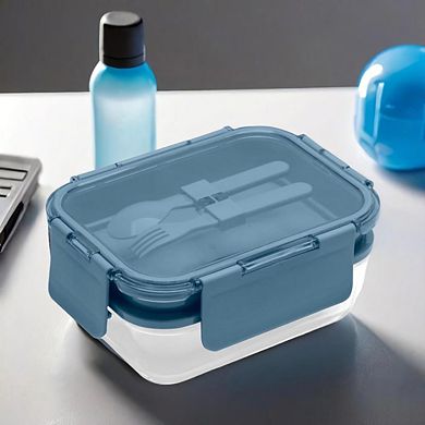 Lexi Home 58.5 oz. 2-Pack Premium Double-Layer Glass Bento Box Set