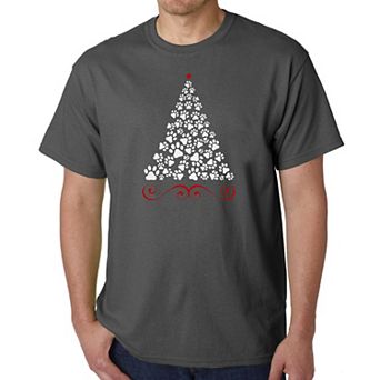 Paw Christmas Tree - Men's Word Art T-shirt