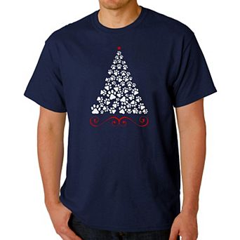 Paw Christmas Tree - Men's Word Art T-shirt
