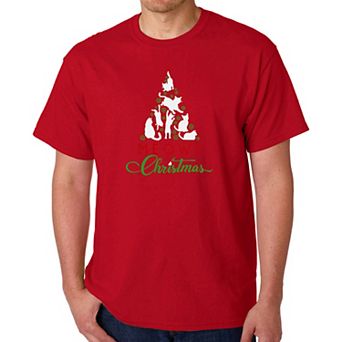 Meowy Christmas Tree - Men's Word Art T-shirt