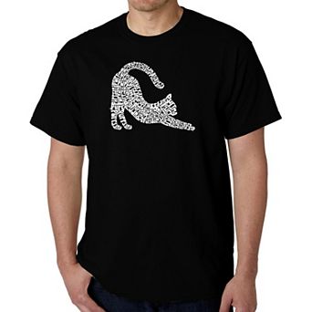Stretching Cat - Men's Word Art T-shirt