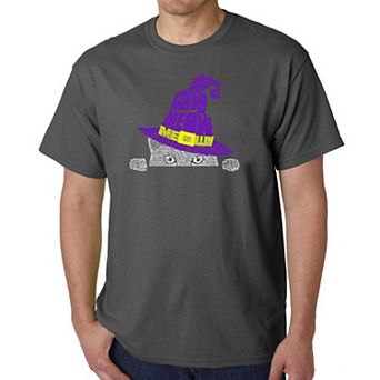 Peeking Witch Cat - Men's Word Art T-shirt