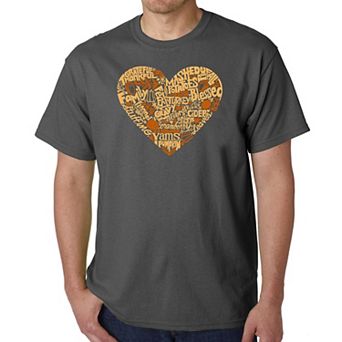 Thanksgiving Heart - Men's Word Art T-shirt