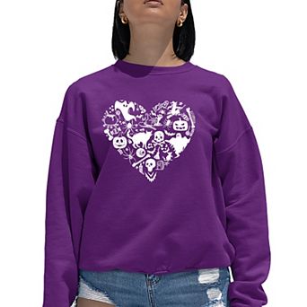 Halloween Heart - Women's Word Art Crewneck Sweatshirt