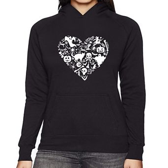 Halloween Heart - Women's Word Art Hooded Sweatshirt