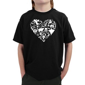 Halloween Heart - Boy's Word Art T-shirt