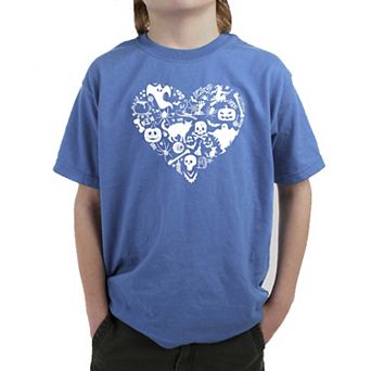 Halloween Heart - Boy's Word Art T-shirt