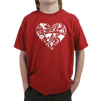 Halloween Heart - Boy's Word Art T-shirt