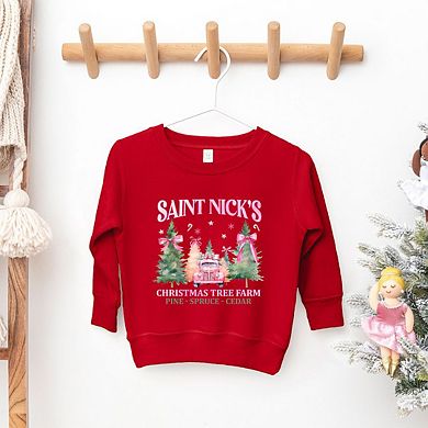 Coquette St. Nick's Tree Farm Toddler Graphic Sweatshirt