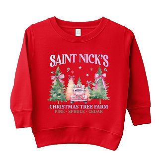 Coquette St. Nick's Tree Farm Toddler Graphic Sweatshirt