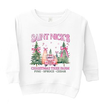 Coquette St. Nick's Tree Farm Toddler Graphic Sweatshirt