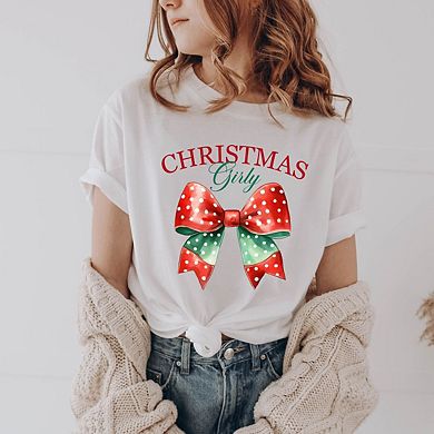 Coquette Christmas Girly Toddler Short Sleeve Graphic Tee