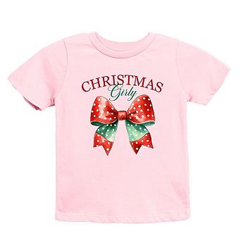 Coquette Christmas Girly Toddler Short Sleeve Graphic Tee