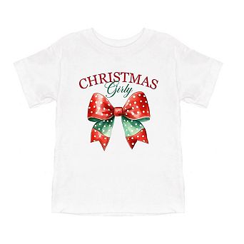 Coquette Christmas Girly Toddler Short Sleeve Graphic Tee