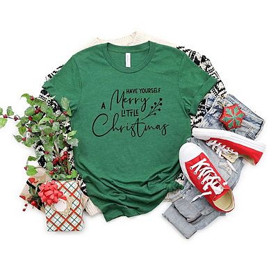 Have Yourself A Merry Little Christmas Berries Short Sleeve Graphic Tee