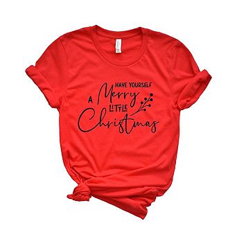 Have Yourself A Merry Little Christmas Berries Short Sleeve Graphic Tee