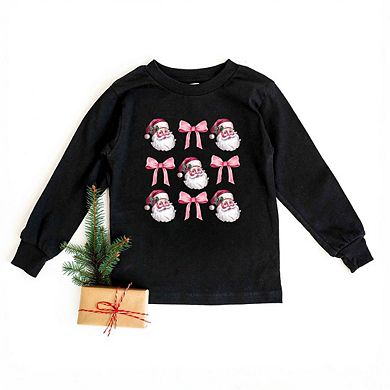 Coquette Santa Chart Youth Long Sleeve Graphic Tee