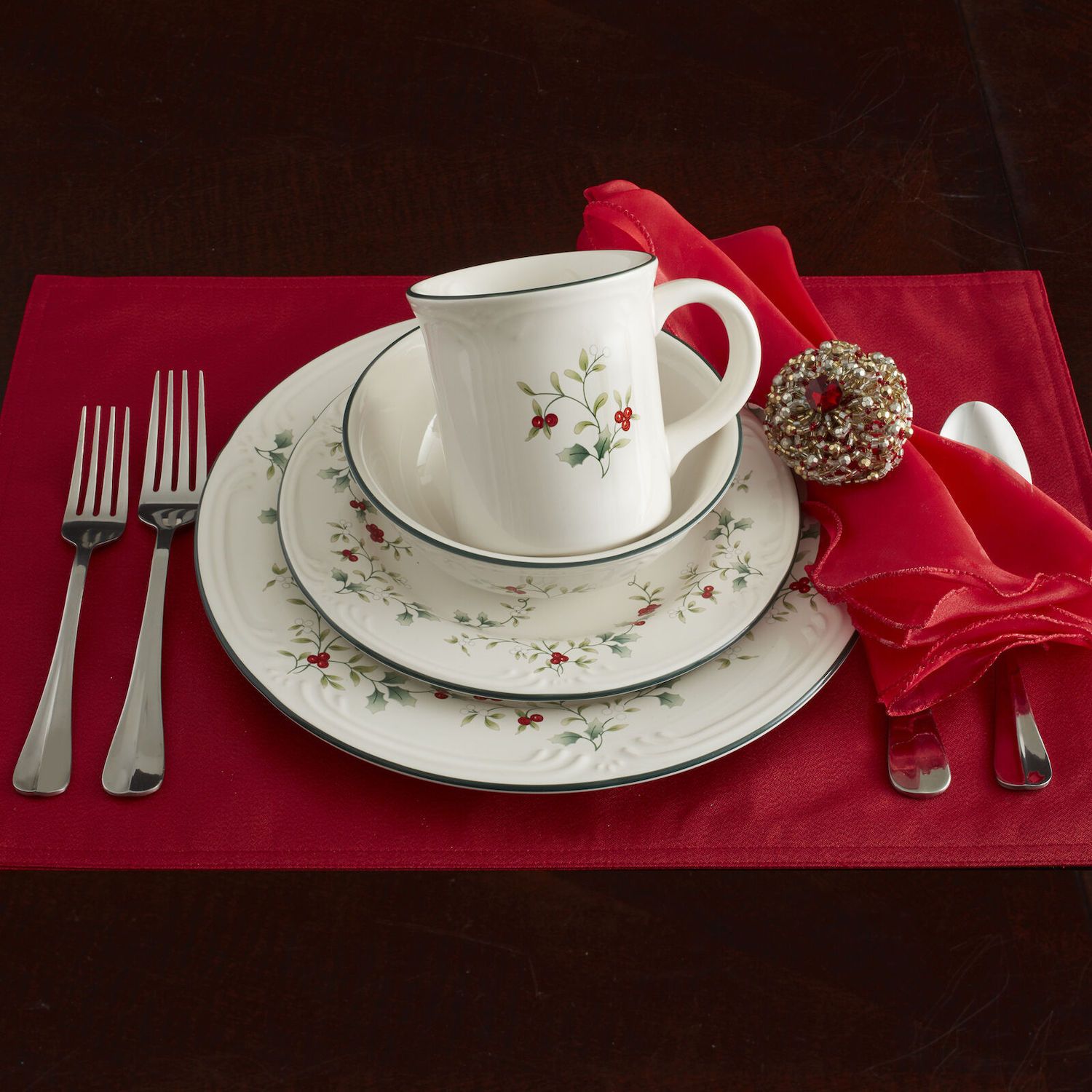Festive dinnerware is a must for any holiday dinner.