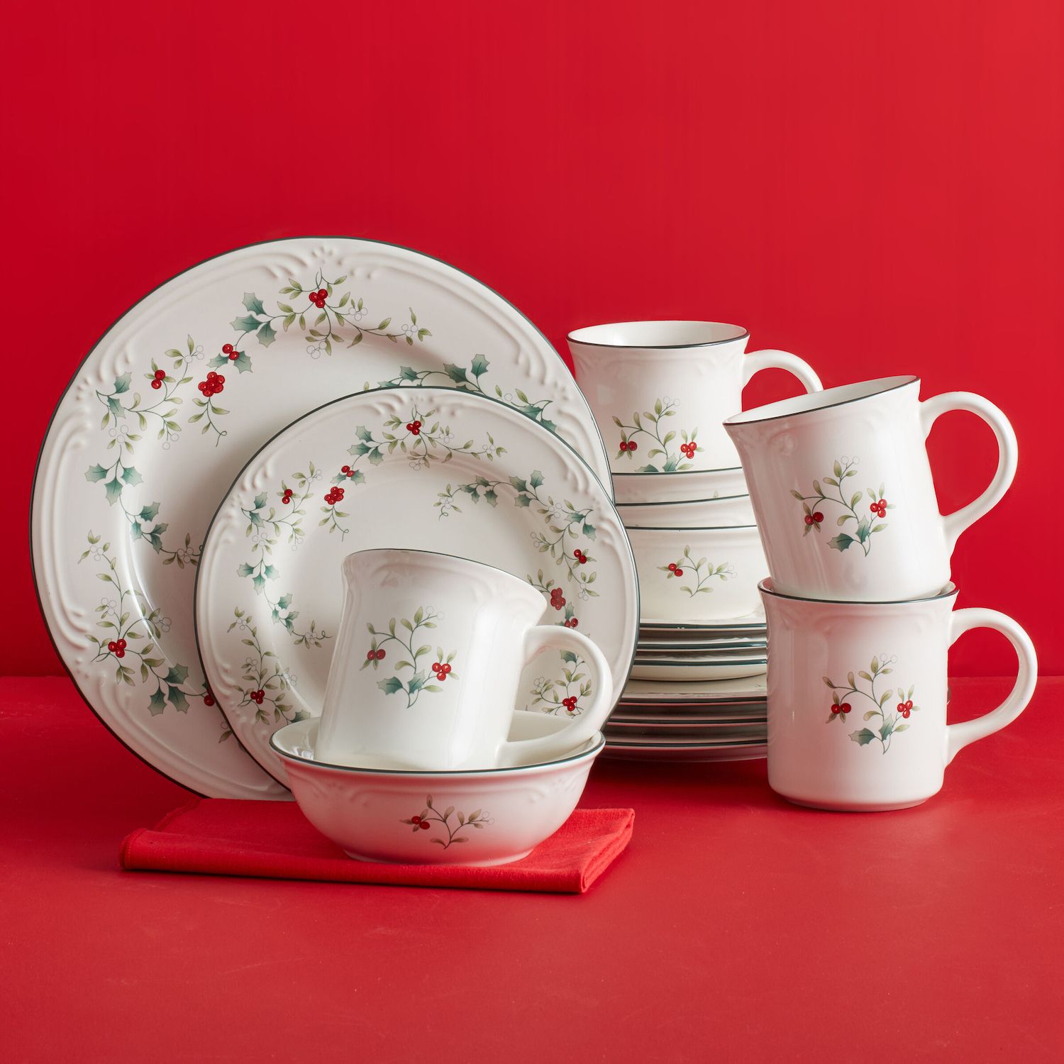 Festive dinnerware is a must for any holiday dinner.