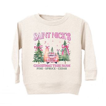 Coquette St. Nick's Tree Farm Youth Ultra-soft Graphic Sweatshirt