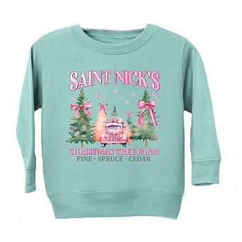 Coquette St. Nick's Tree Farm Youth Ultra-soft Graphic Sweatshirt