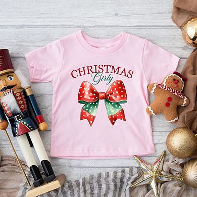 Coquette Christmas Girly Youth Short Sleeve Graphic Tee