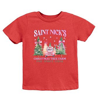 Coquette St. Nick's Tree Farm Toddler Short Sleeve Graphic Tee