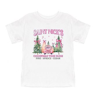 Coquette St. Nick's Tree Farm Toddler Short Sleeve Graphic Tee